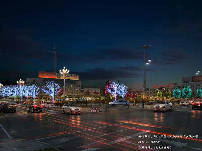 迁西县建设局节日亮化工程广场亮化图