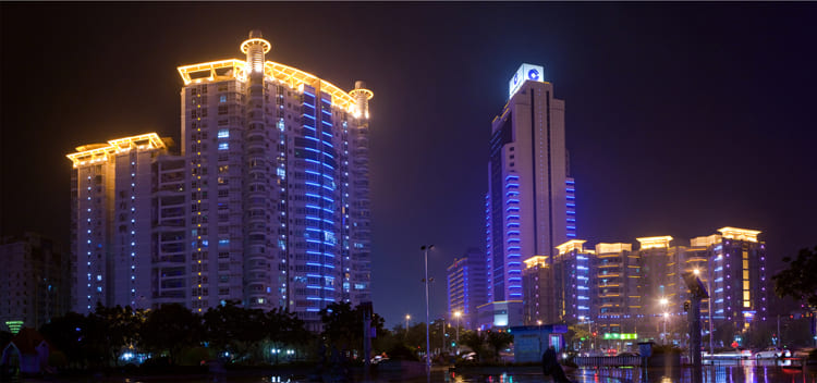 北京中国农机院亮化工程夜景图2
