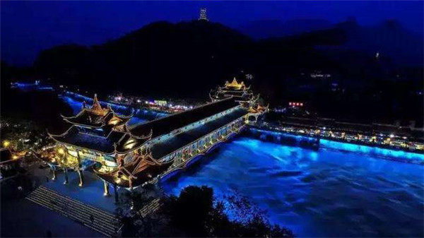 景点古建筑亮化夜景图3