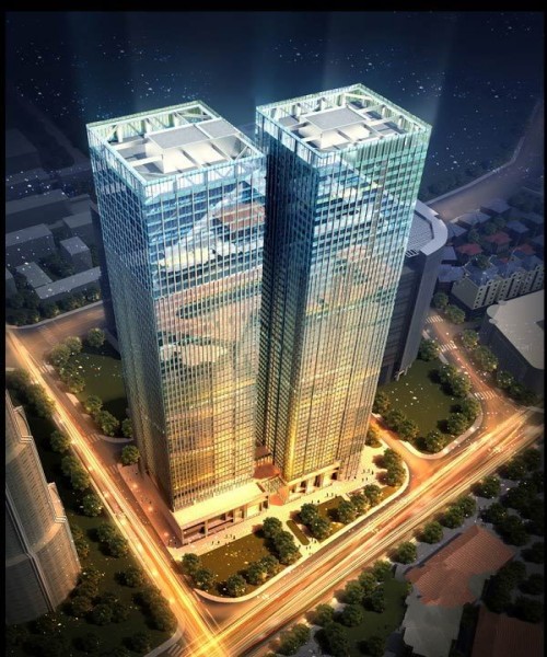 天津富力中心亮化工程夜景效果