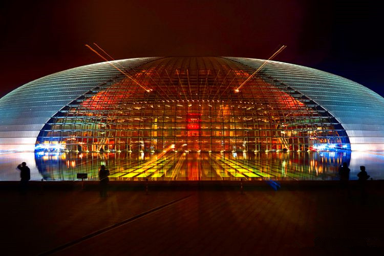 北京国家大剧院亮化工程夜景图