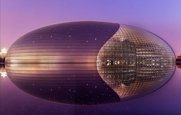北京国家大剧院亮化工程夜景图