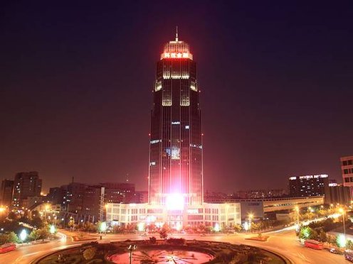 天津科技金融大厦夜间亮化效果