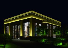 保定中翔地产兰溪九章售楼部楼体亮化工程欣赏