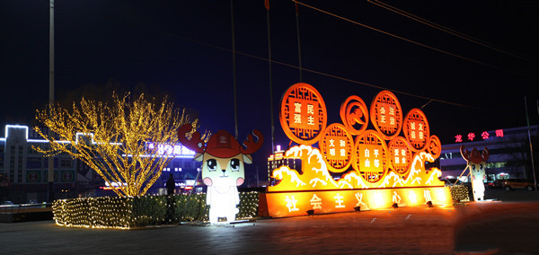 雄县节日亮化工程夜景图2