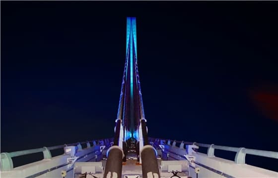 天津河北大街立交桥亮化工程夜景图4