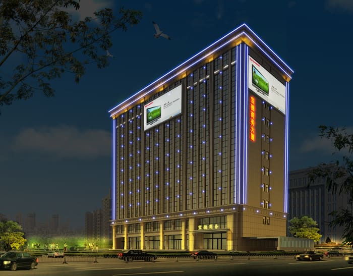 石家庄市宝德商务大厦亮化夜景图3