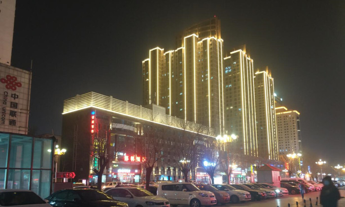 石家庄中山路亮化工程实景拍摄图3