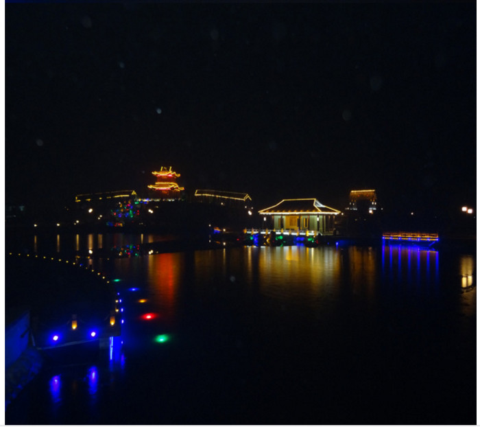 衡水枣强董子公园亮化工程夜景图8