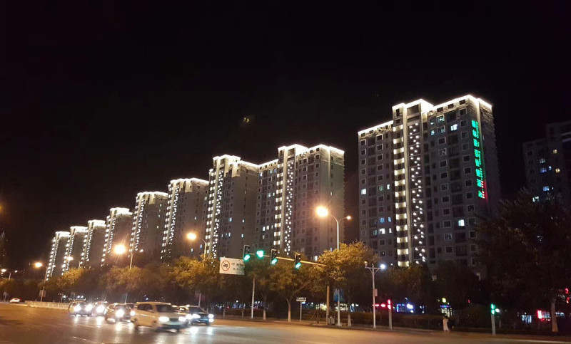 天津全运城区亮化工程夜景图2