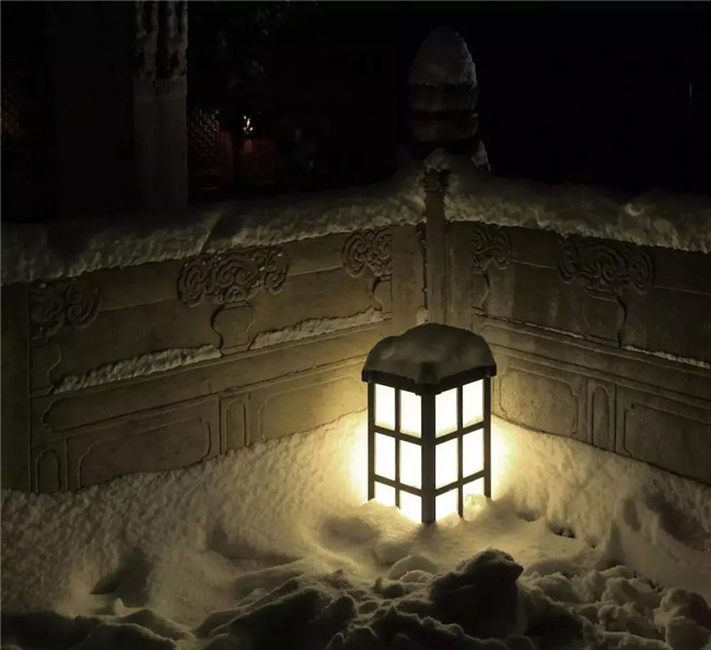 古寺雪景光源选择方法