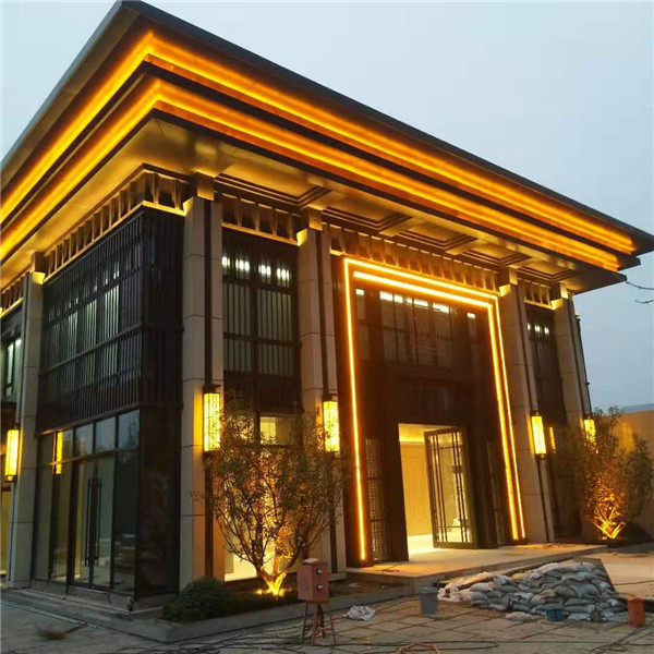 中国铁建唐颂国际商业楼实景亮化效果