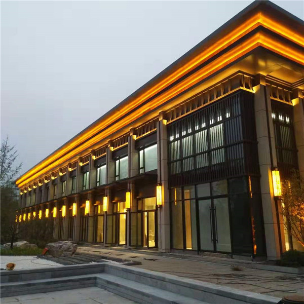 中国铁建唐颂国际商业楼实景亮化效果