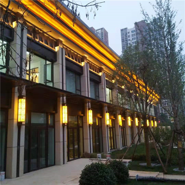 中国铁建唐颂国际商业楼实景亮化效果