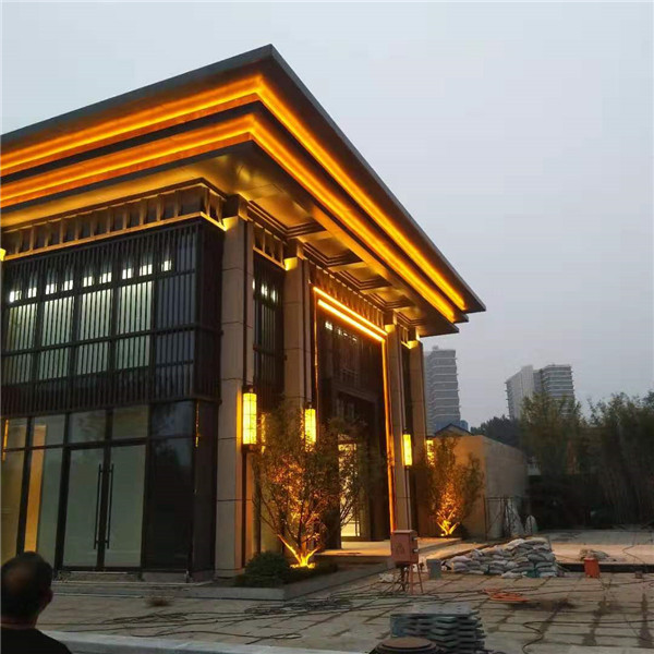 中国铁建唐颂国际商业楼实景亮化效果