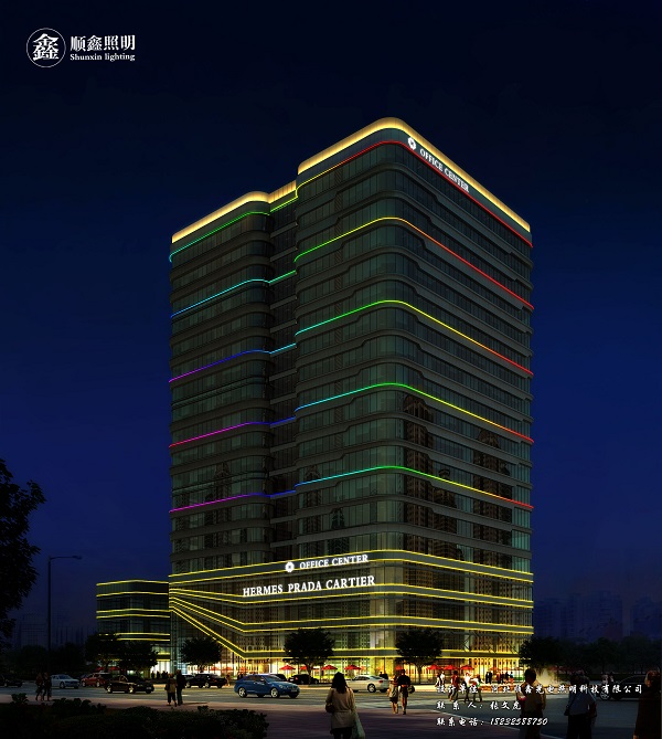 河北邯郸万腾大厦亮化设计方案